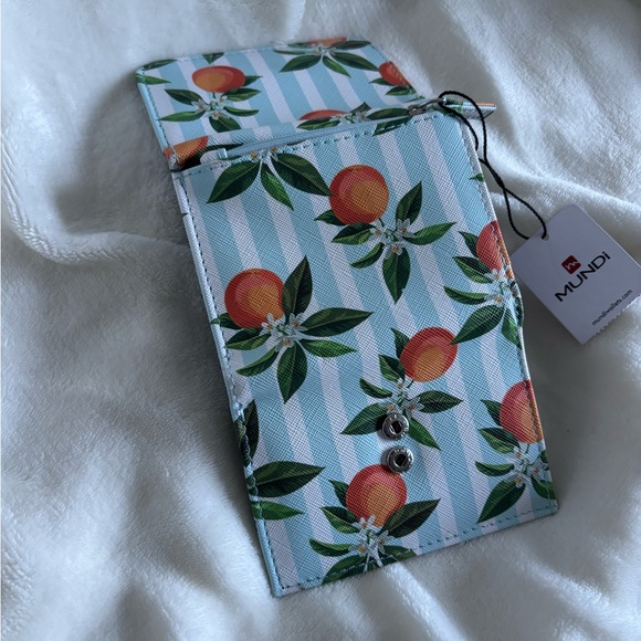 Mundi Orange and Green Wallet with Orange Design - Picture 3 of 5